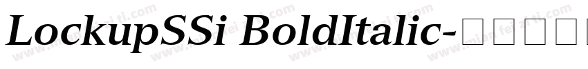 LockupSSi BoldItalic字体转换